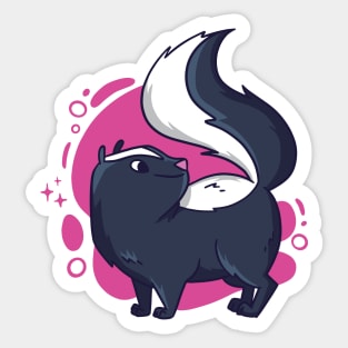 Cute Cartoon Skunk Sticker